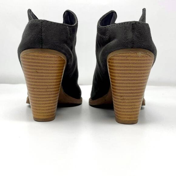 DV DOLCE VITA Gray Brown Faux Suede Mule Bootie - Picture 3 of 9